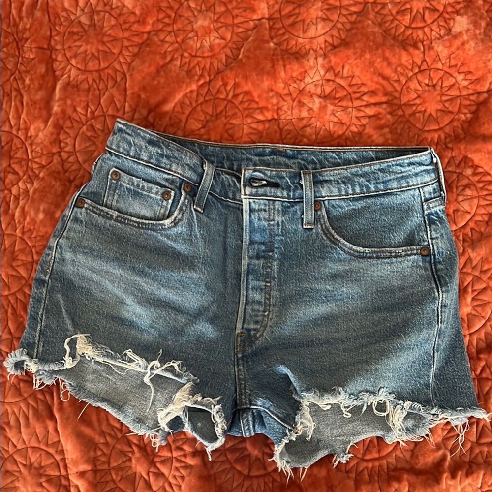 Levi's Blue Jean Shorts High Waisted 29